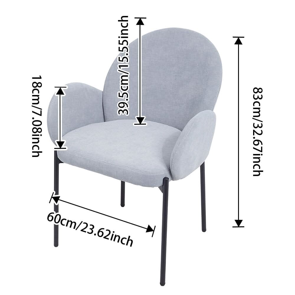 Upholstered Fabric Dining Chair Modern Comfort — view 5
