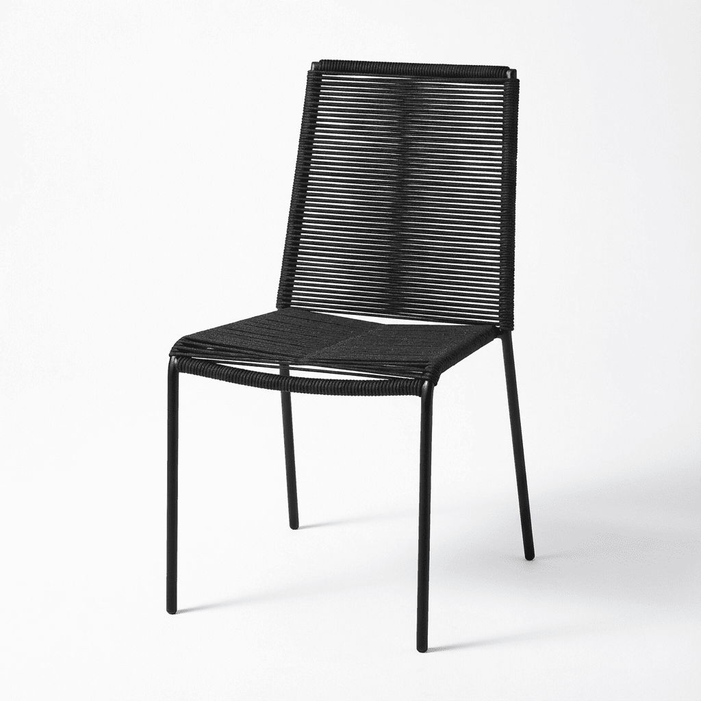 Ezra 4 Seater Round Wooden Garden Set with Ryder Black Chairs — view 9