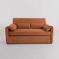 Caramel & Ginger Yellow Fabric Sofa Bed with Adjustable Backrest and Easy Pull-Out Mechanism — sofa bed from 2nd Time Around