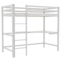 Sydney High Bunk With Desk - White — bed frame from 2nd Time Around