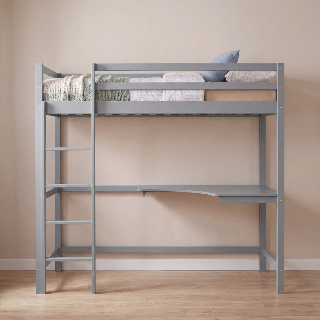 Sydney High Bunk Bed With Desk - Grey — view 7