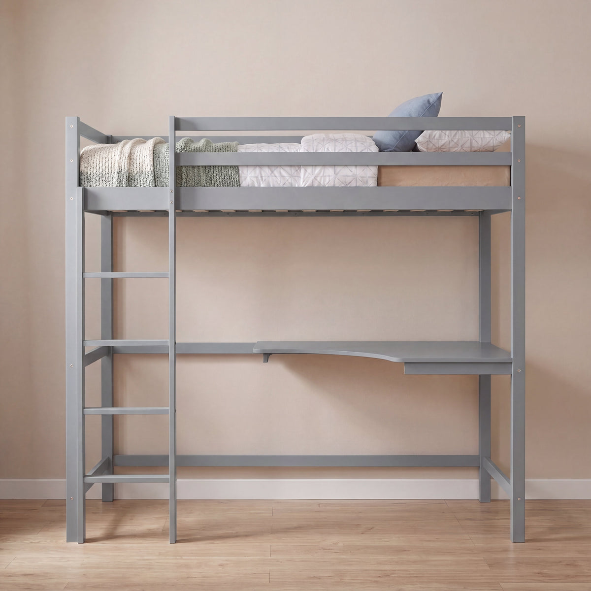 Sydney High Bunk Bed With Desk - Grey — view 7
