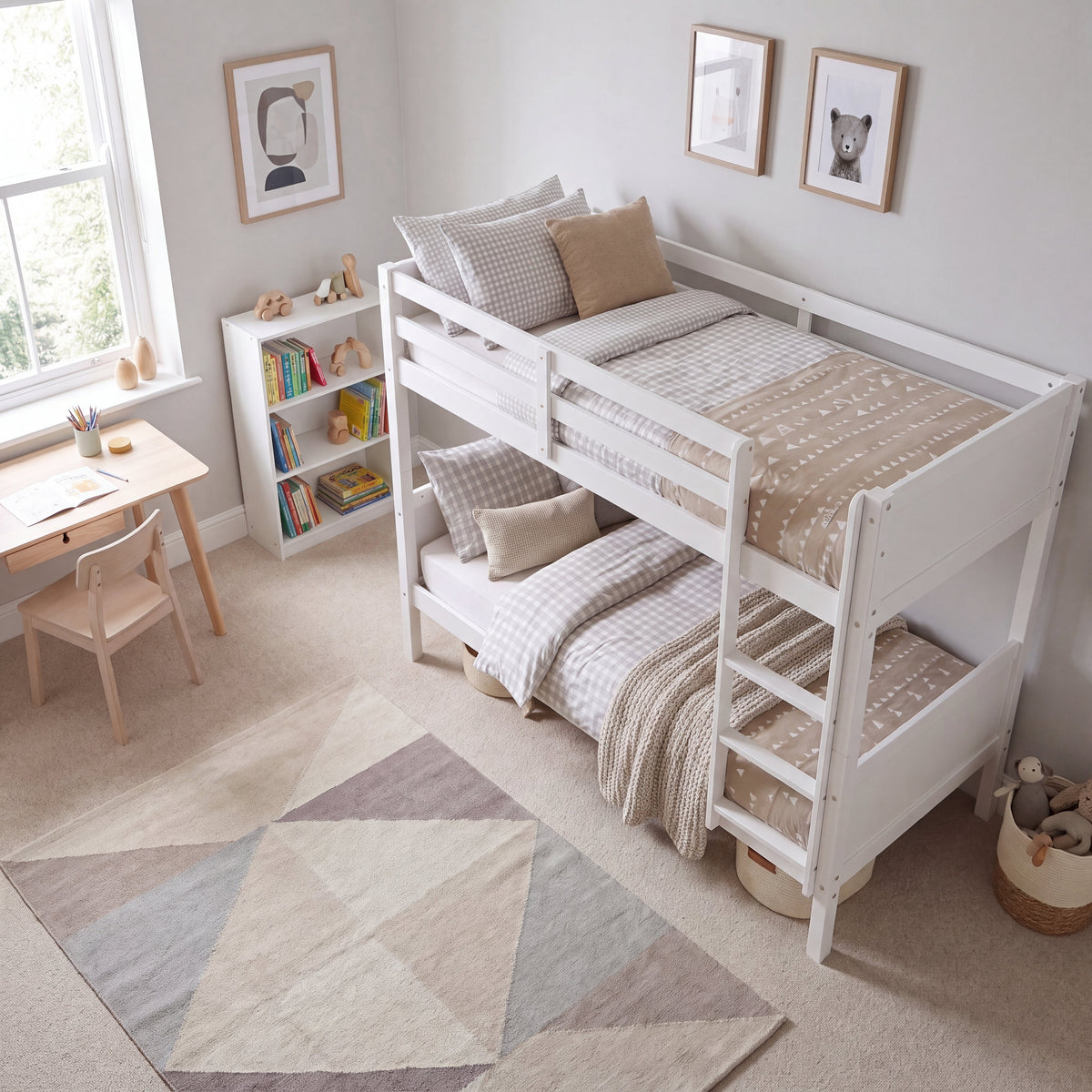 Gemini Detachable Bunk Bed - White — view 4