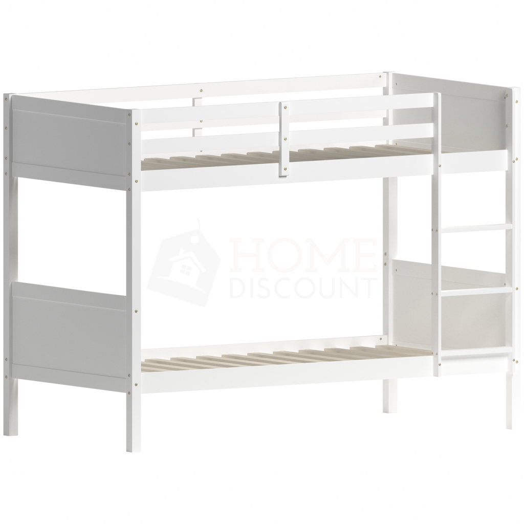 Gemini Detachable Bunk Bed - White & Libra Wooden Underbed Drawers - Grey — bed frame from 2nd Time Around