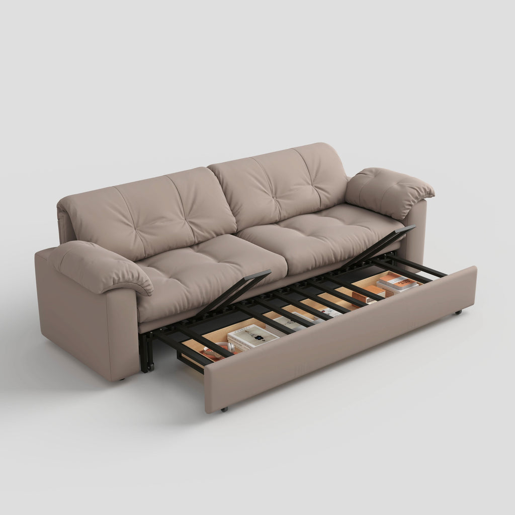 Cottonfy Multifunctional Sleeper Pull Out 2 Seater Sofa Bed with Storage Space — view 8
