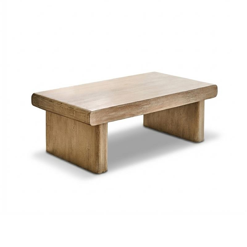 Nevaeh 100cm Rectangular Chalked Mango Wood Coffee Table — view 8