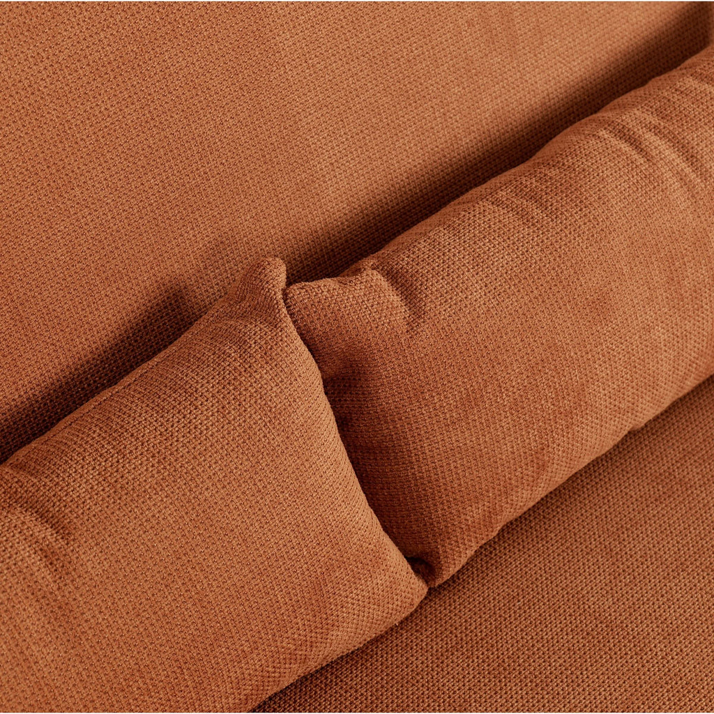 Caramel & Ginger Yellow Fabric Sofa Bed with Adjustable Backrest and Easy Pull-Out Mechanism — view 8