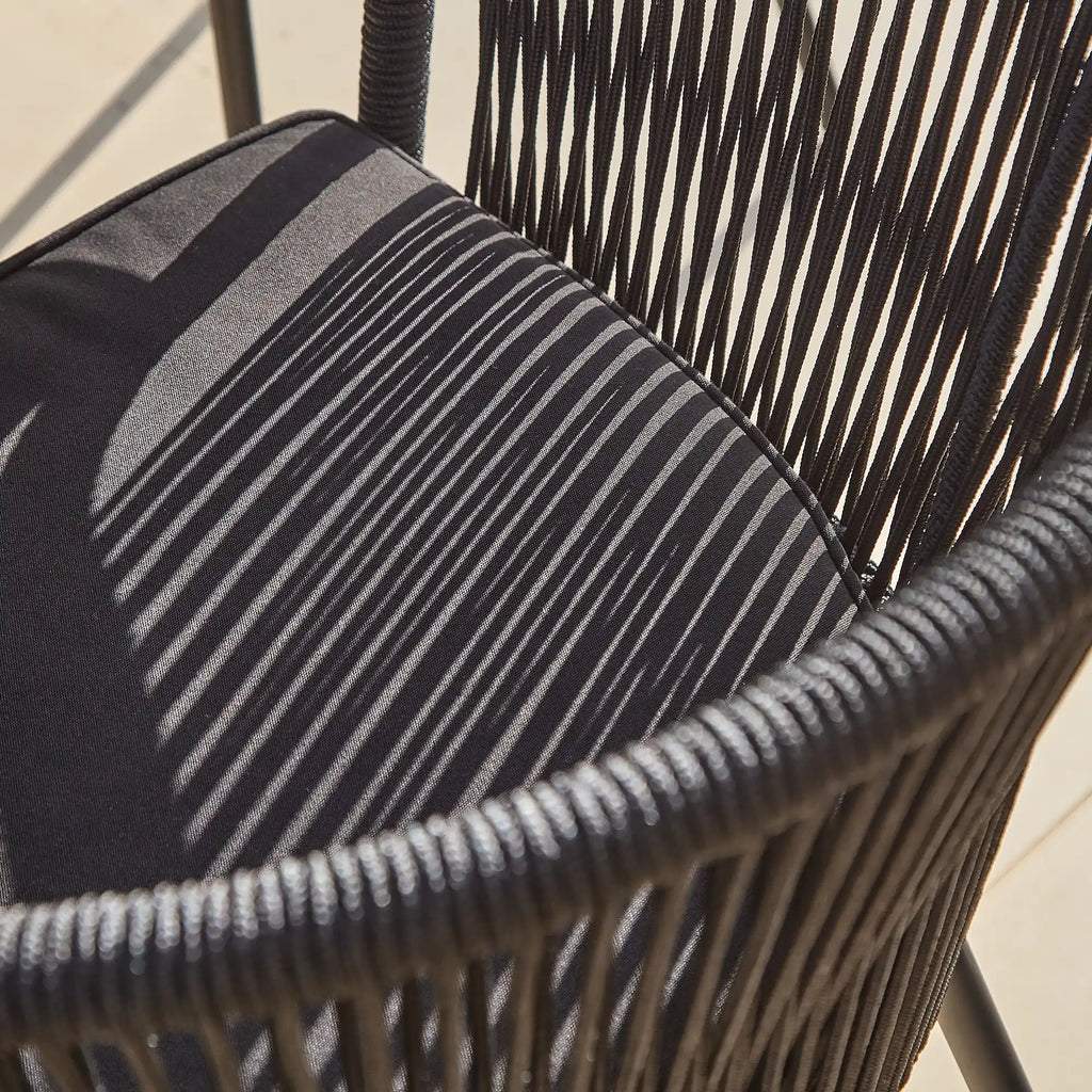 Hali 4 Seater Outdoor Dining Set with Hali Black Chairs - 175cm — view 10