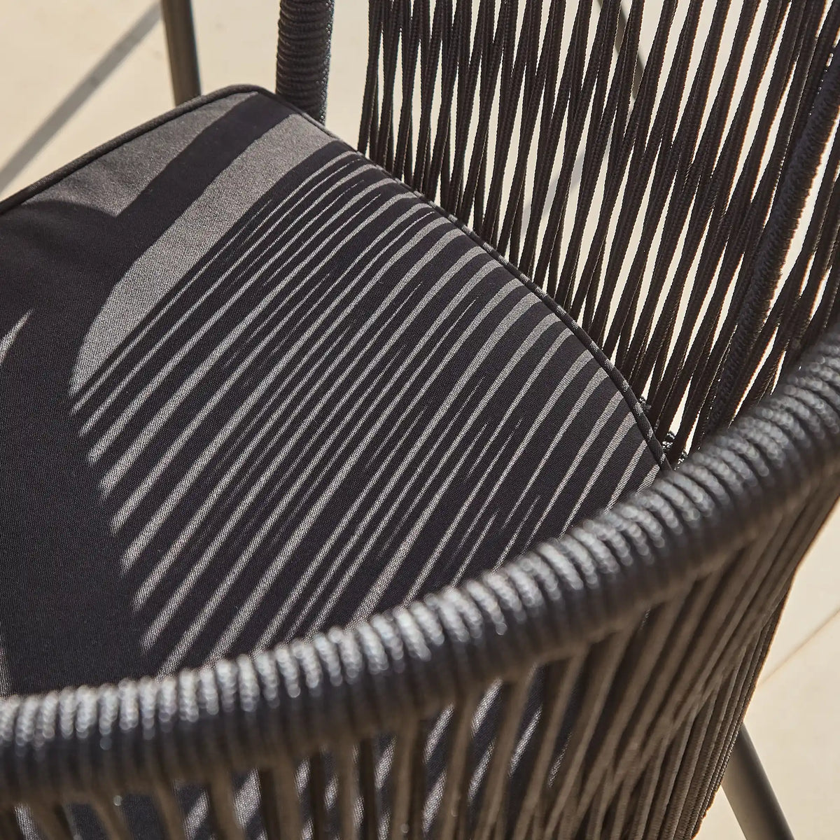 Hali 4 Seater Outdoor Dining Set with Hali Black Chairs - 175cm — view 10