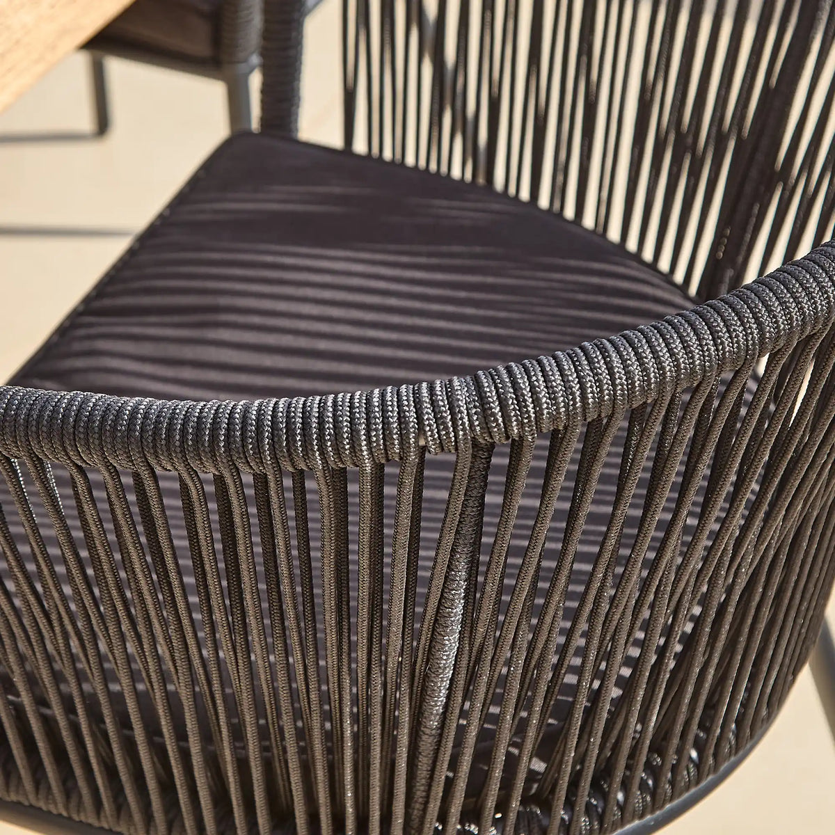 Hali 4 Seater Outdoor Dining Set with Hali Black Chairs - 175cm — view 9