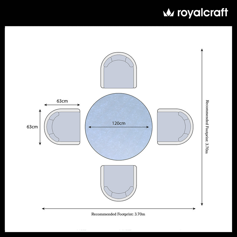 Aspen 4 Seater Round Ceramic Glass Dining Set with Aspen Rope Chairs — view 9