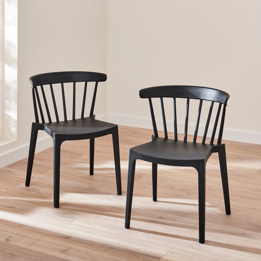 Agatha Black Dining Chairs - Set of 4 — view 2