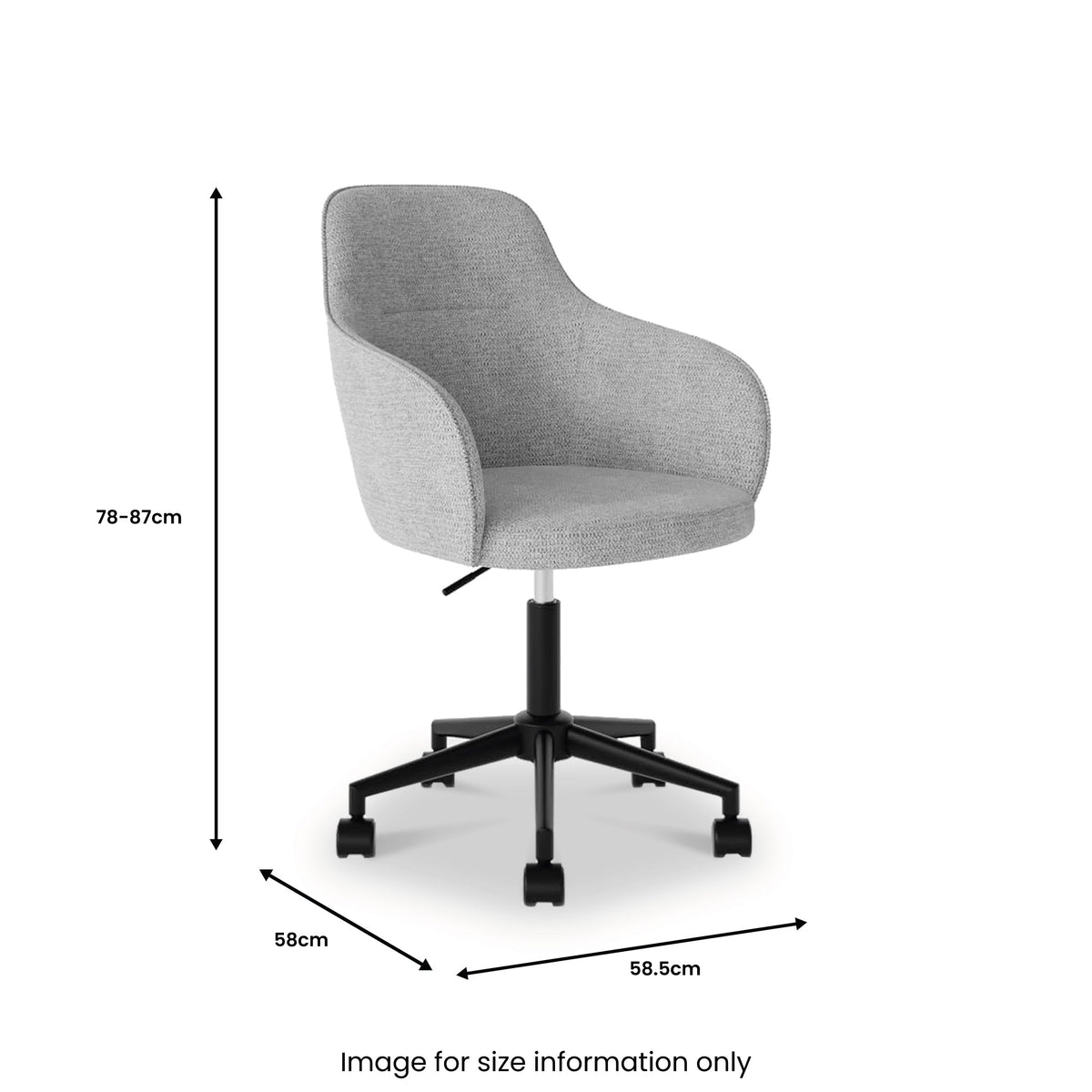 Koble Alma Height Adjustable Swivel Office Chair — view 7