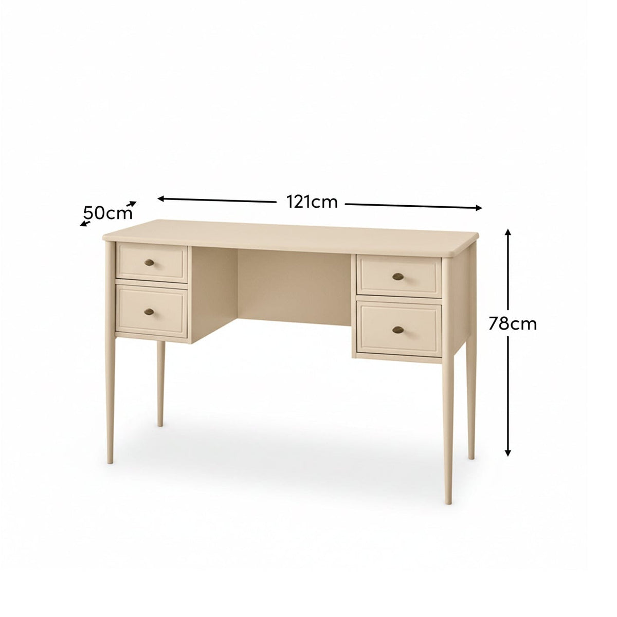 Aubrey Driftwood Dressing Table with Drawers — view 8