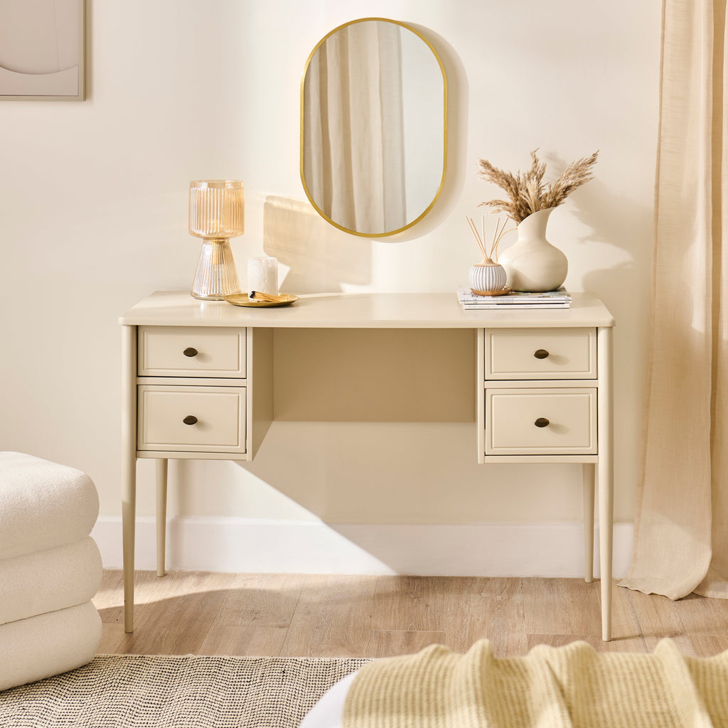 Aubrey Driftwood Dressing Table with Drawers — dressing table from 2nd Time Around