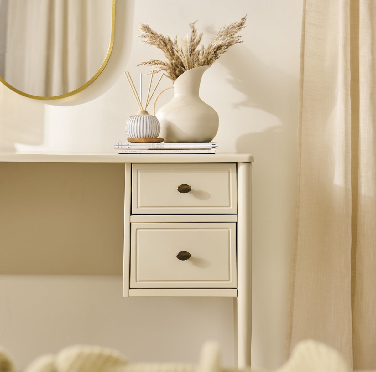 Aubrey Driftwood Dressing Table with Drawers — view 4