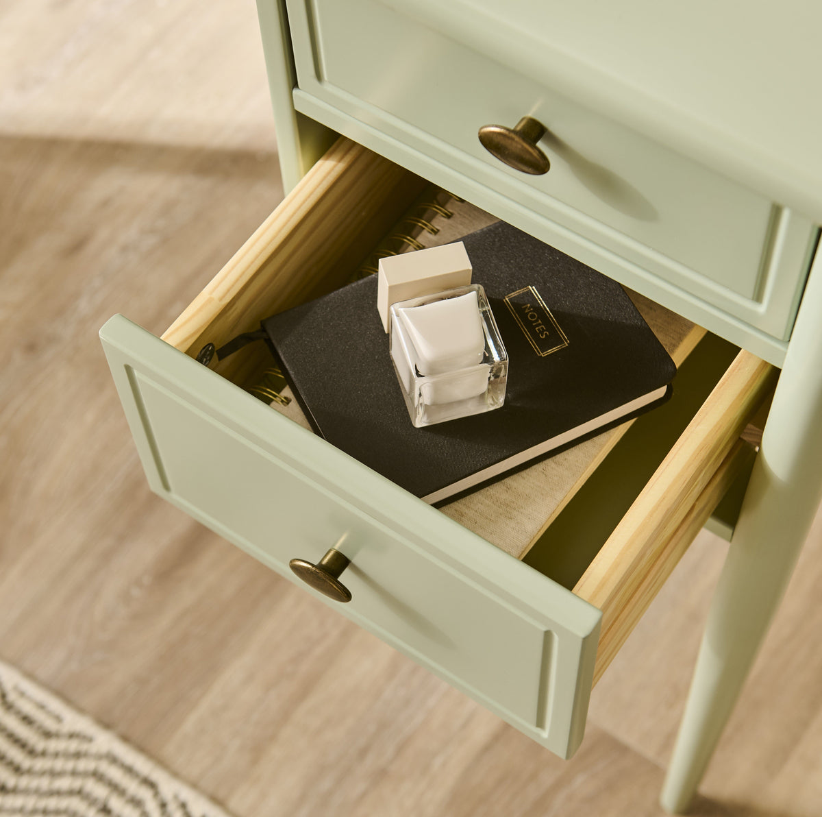 Aubrey Pistachio Green Dressing Table with Drawers — view 2