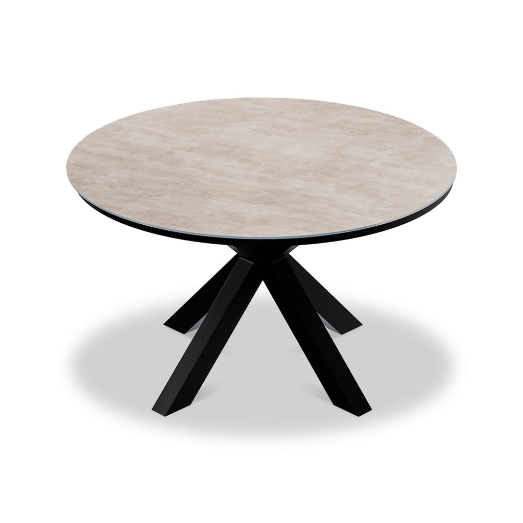 Bali 4 Seater Round Ceramic Glass Dining Set with Bali Rope Chairs — view 10