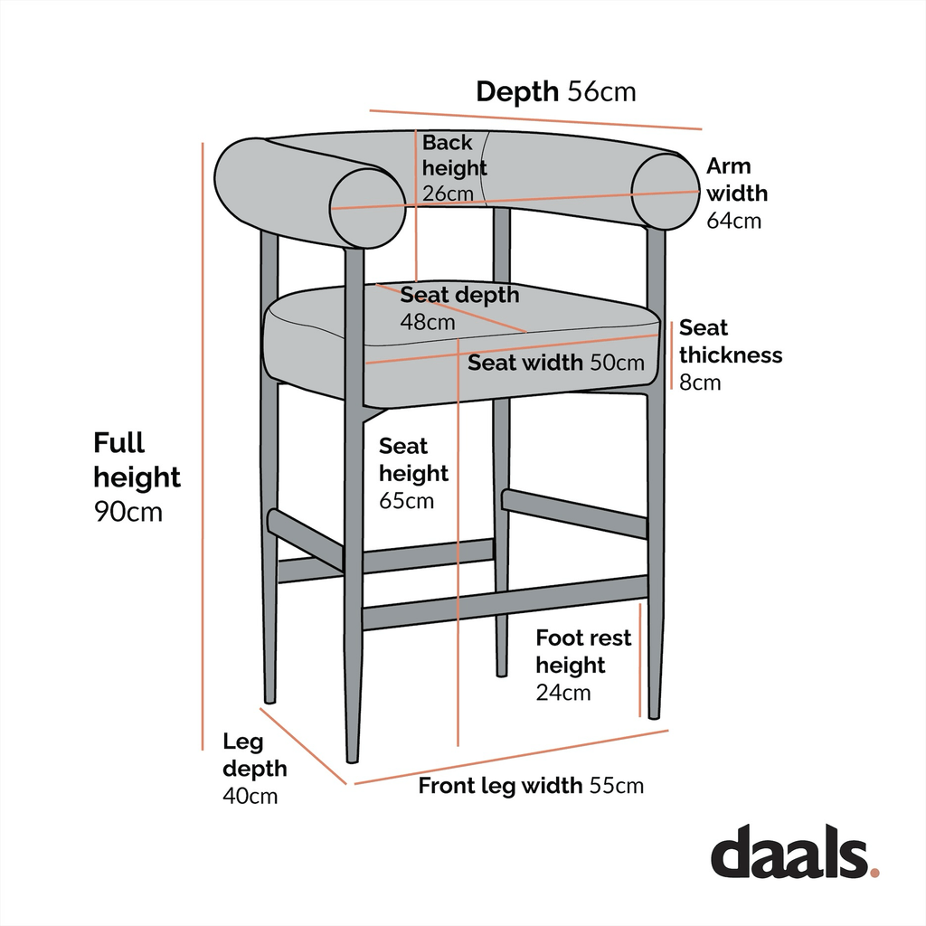 Fulbourn Beige Woven Counter Stool with Natural Wood Effect Legs — view 5