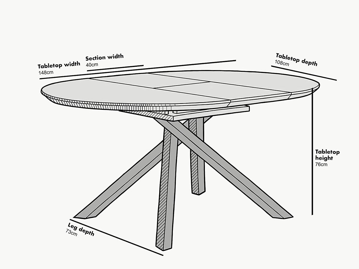 Grenchen Round to Oval 4 to 6-Seater White High Gloss Extendable Dining Table — view 5