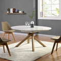 Grenchen Round to Oval 4 to 6-Seater White High Gloss Extendable Dining Table — dining table from 2nd Time Around