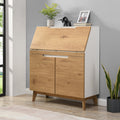 Ernest Writing Bureau in White & Oak Colour — desk from 2nd Time Around