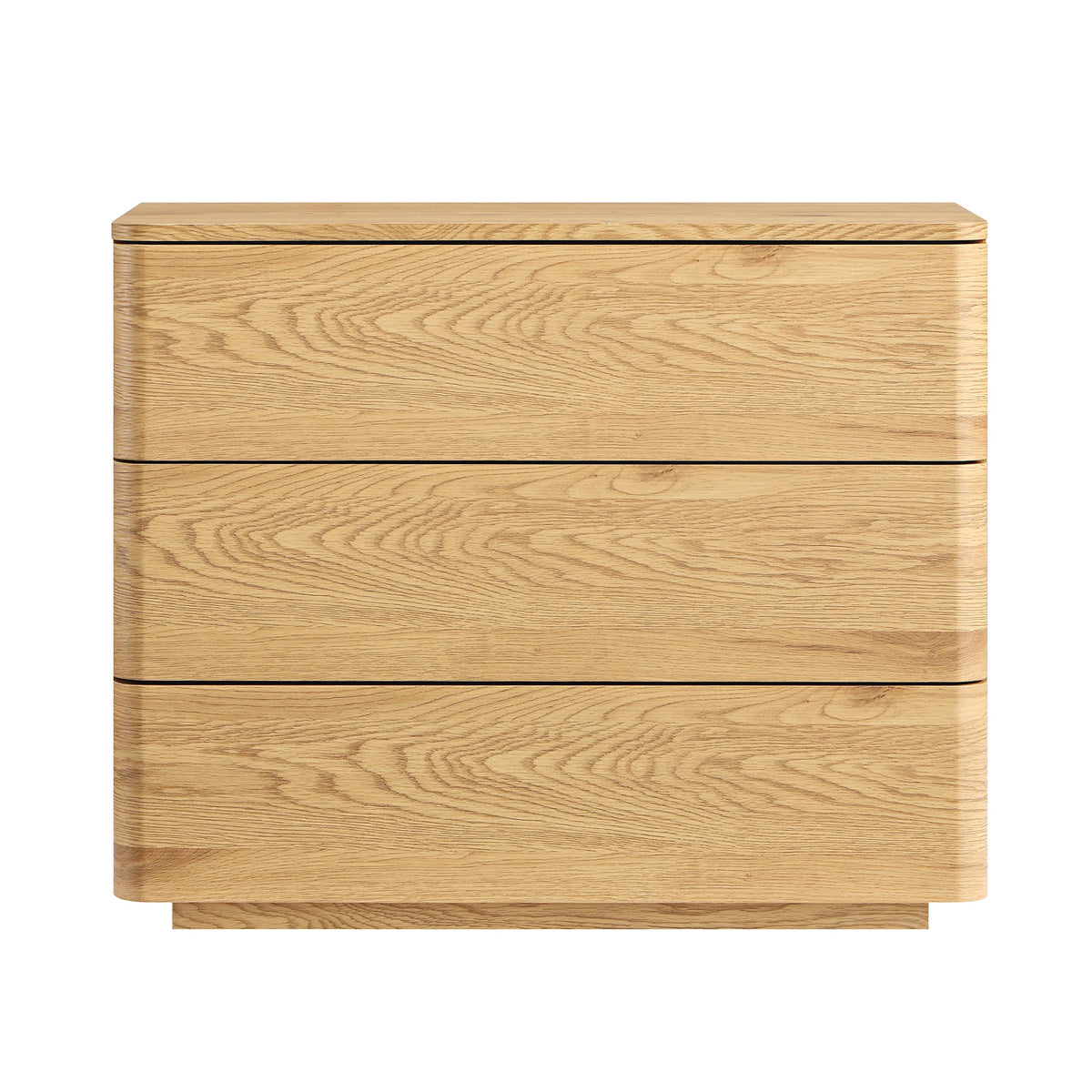 Agnes Curved Edge Chest of 3 Drawers, Natural — view 5