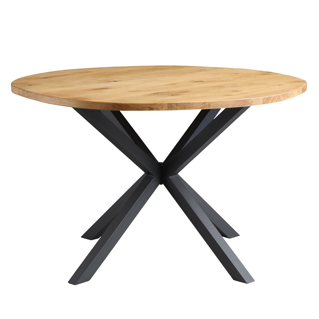 BERN Natural Curved Edge Solid Oak Dining Table — view 6