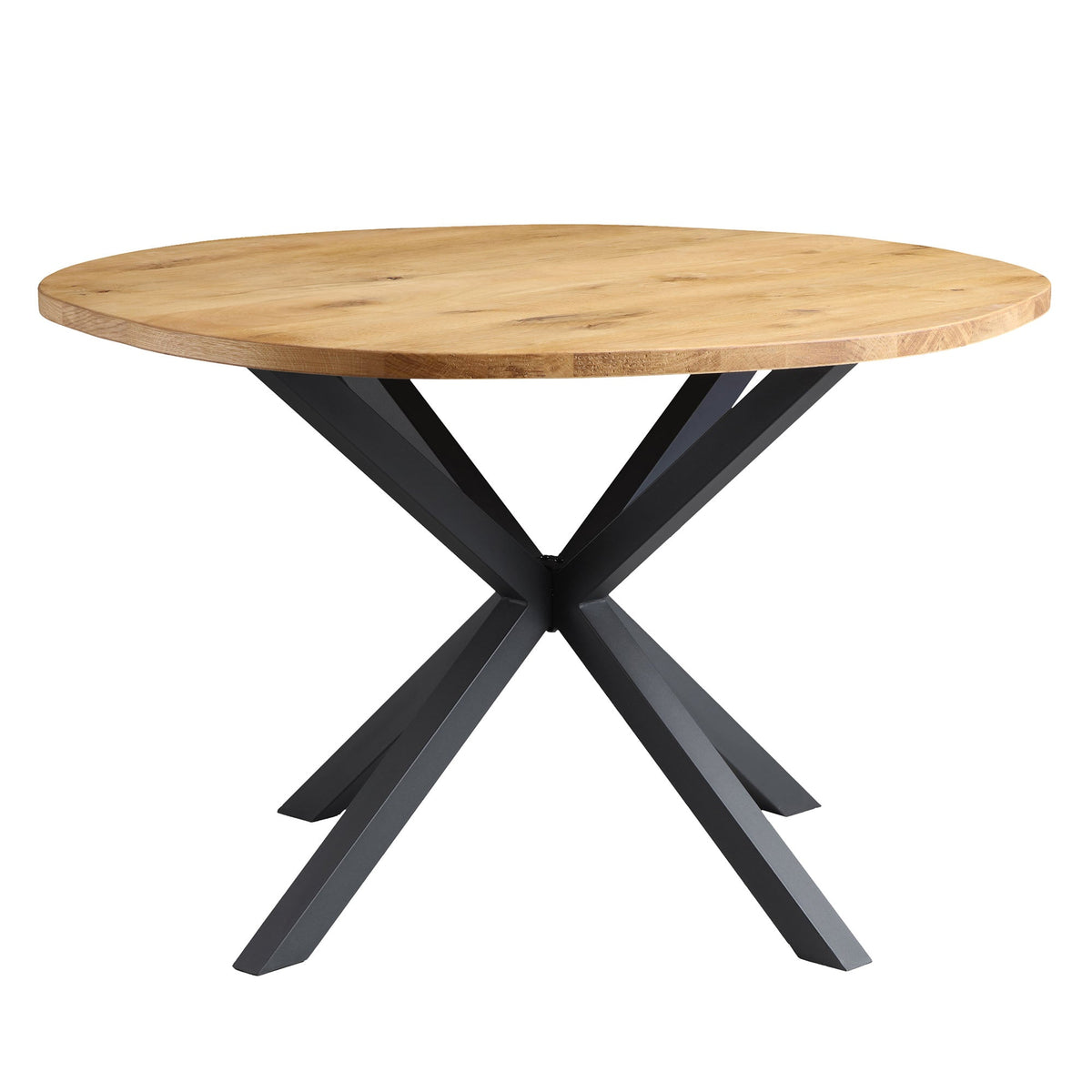 BERN Natural Curved Edge Solid Oak Dining Table — view 6