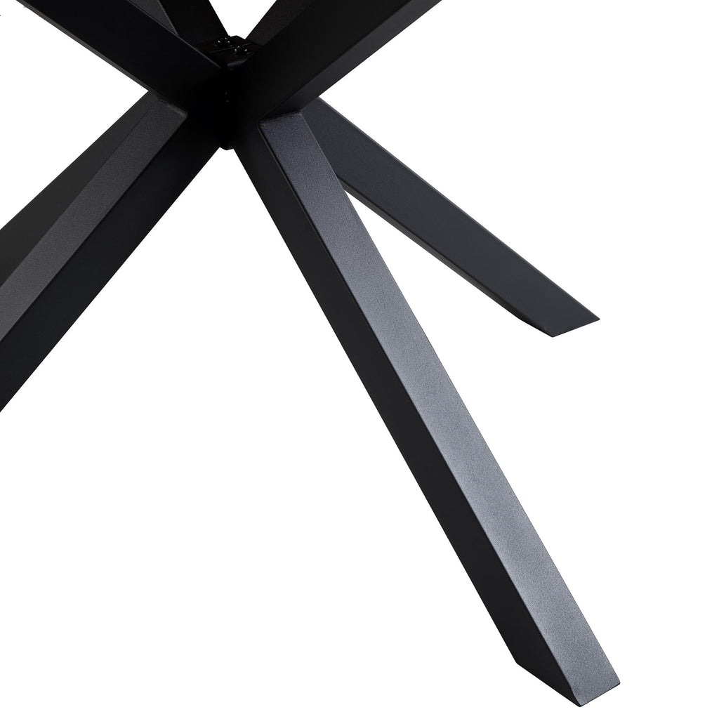 BERN Natural Curved Edge Solid Oak Dining Table — view 9