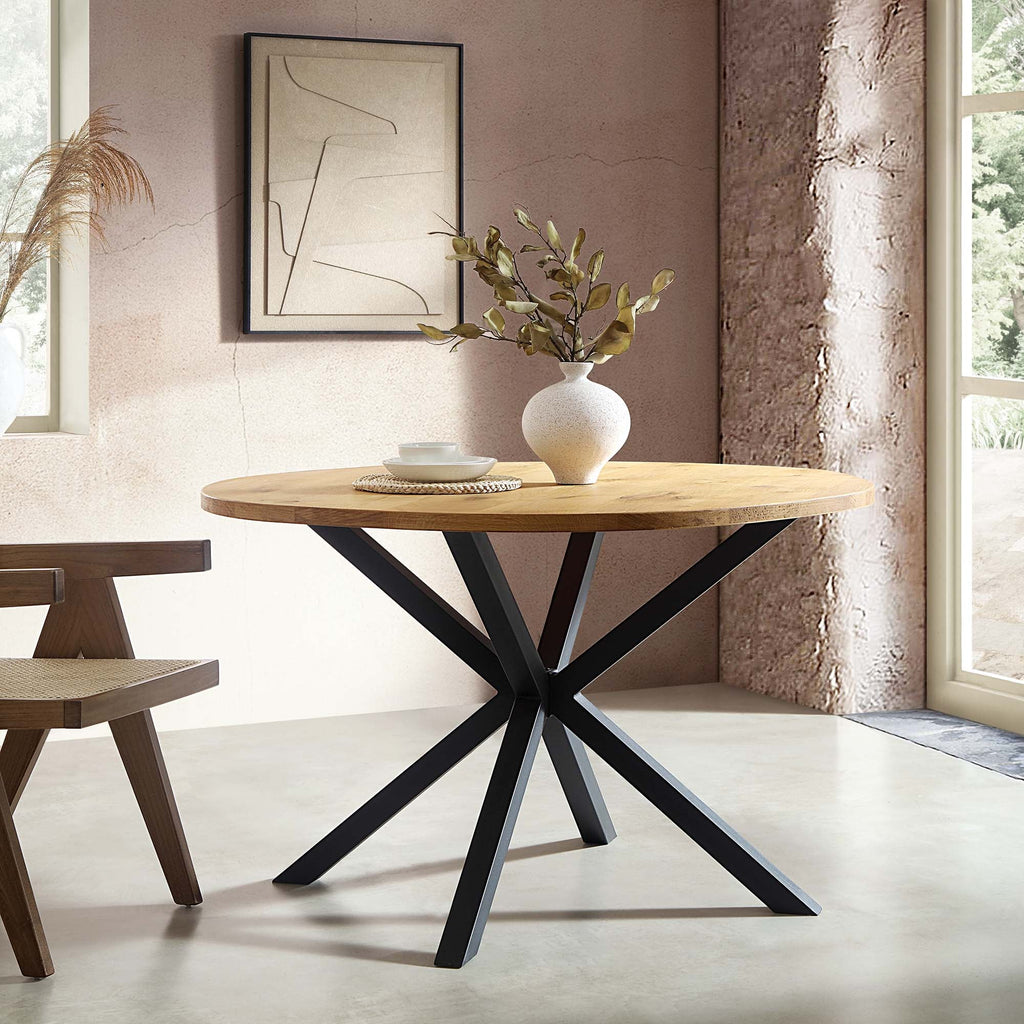 BERN Natural Curved Edge Solid Oak Dining Table — dining table from 2nd Time Around