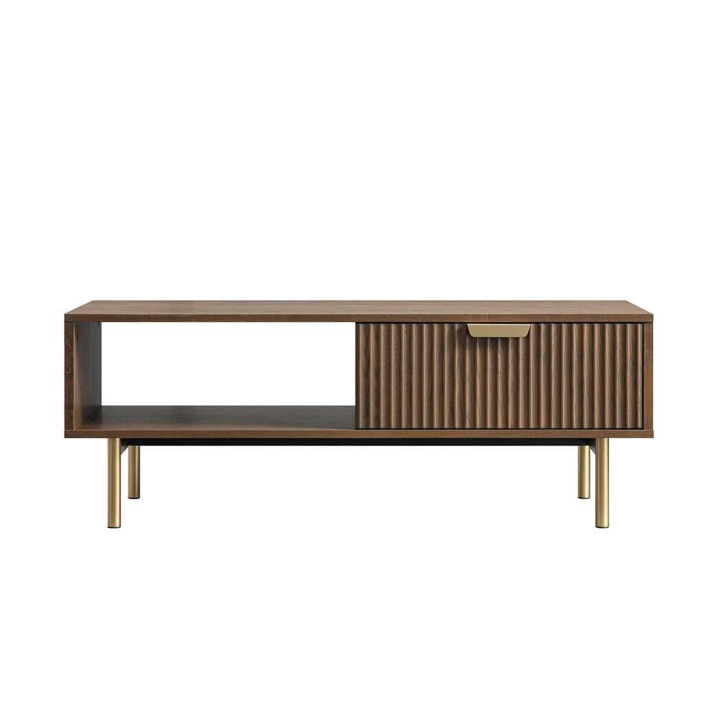 Richmond Ridged Coffee Table with Drawer, Dark Ash — view 7
