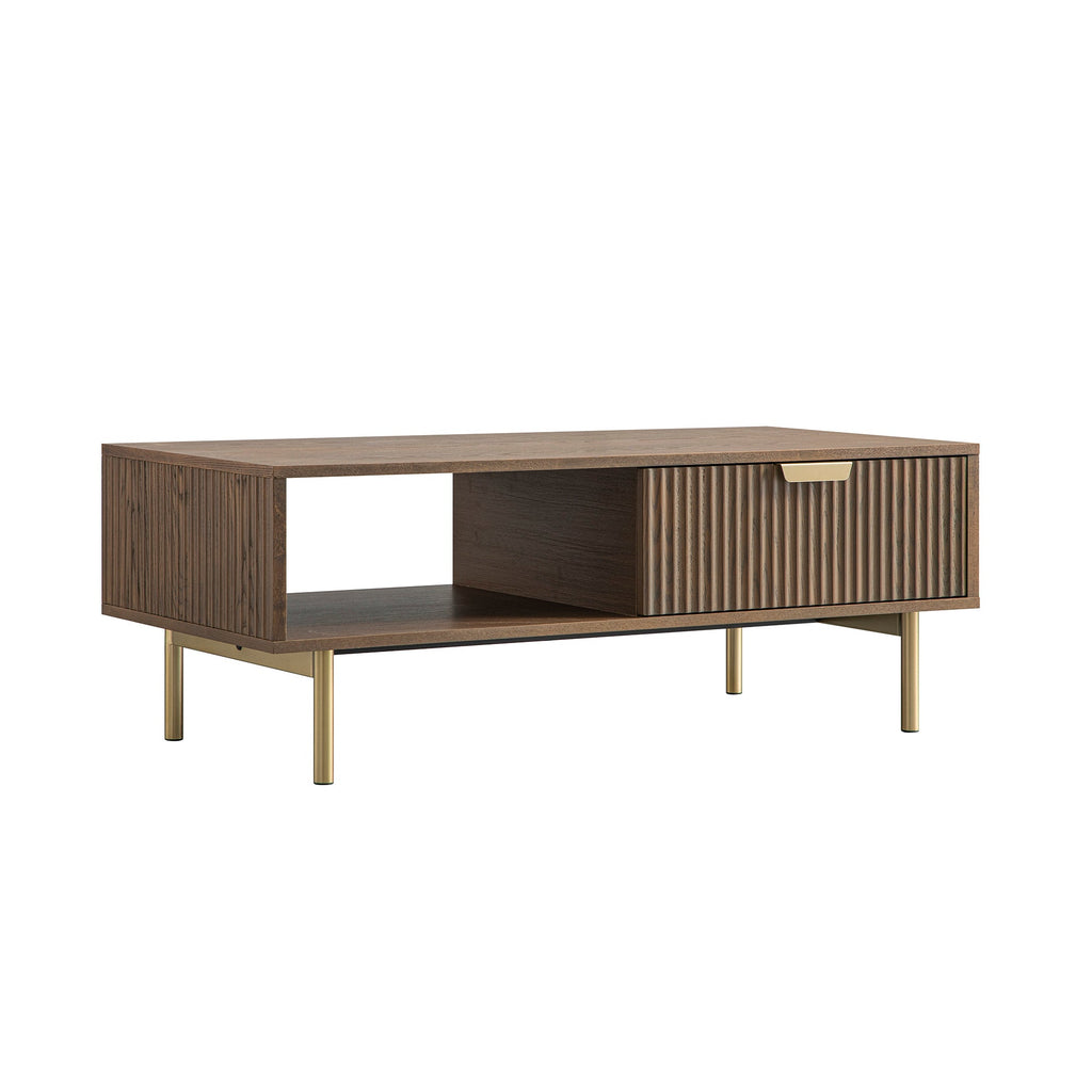 Richmond Ridged Coffee Table with Drawer, Dark Ash — view 8