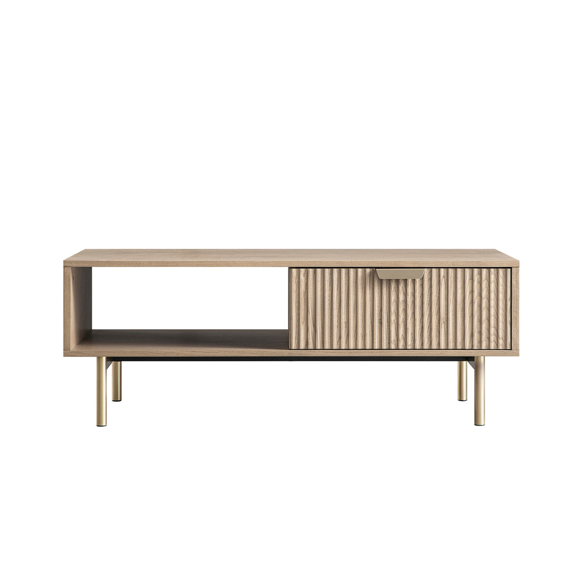 Richmond Ridged Coffee Table with Drawer, Light Ash — view 9