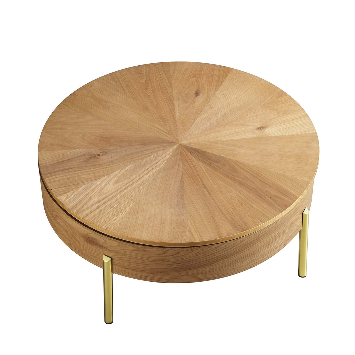 Bohdi Oak Round Rotating Coffee Table — view 5