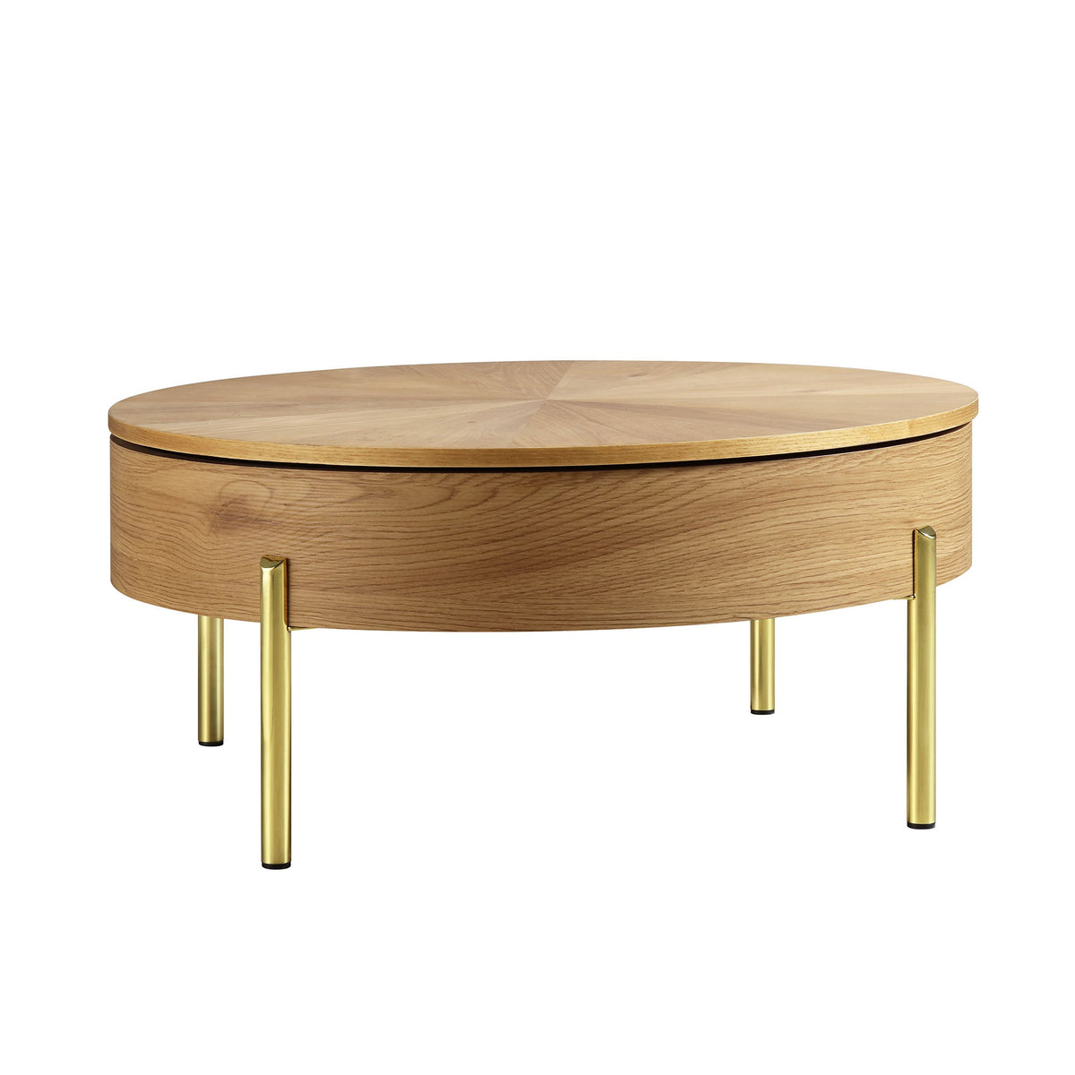 Bohdi Oak Round Rotating Coffee Table — view 7