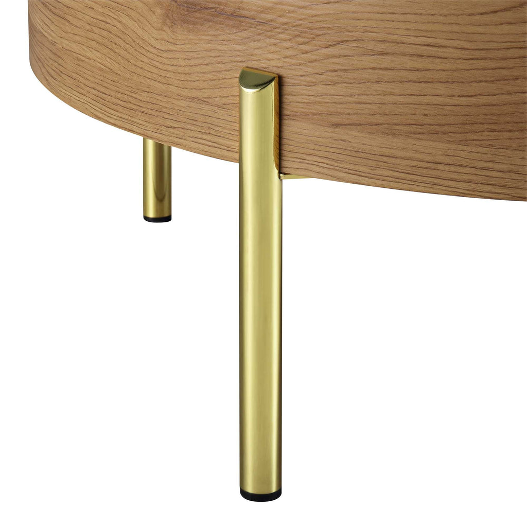Bohdi Oak Round Rotating Coffee Table — view 8