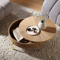 Bohdi Oak Round Rotating Coffee Table — coffee table from 2nd Time Around