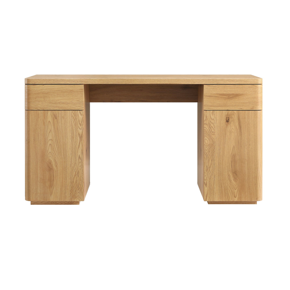 Agnes Curved Edge Desk with Storage, Natural — view 6