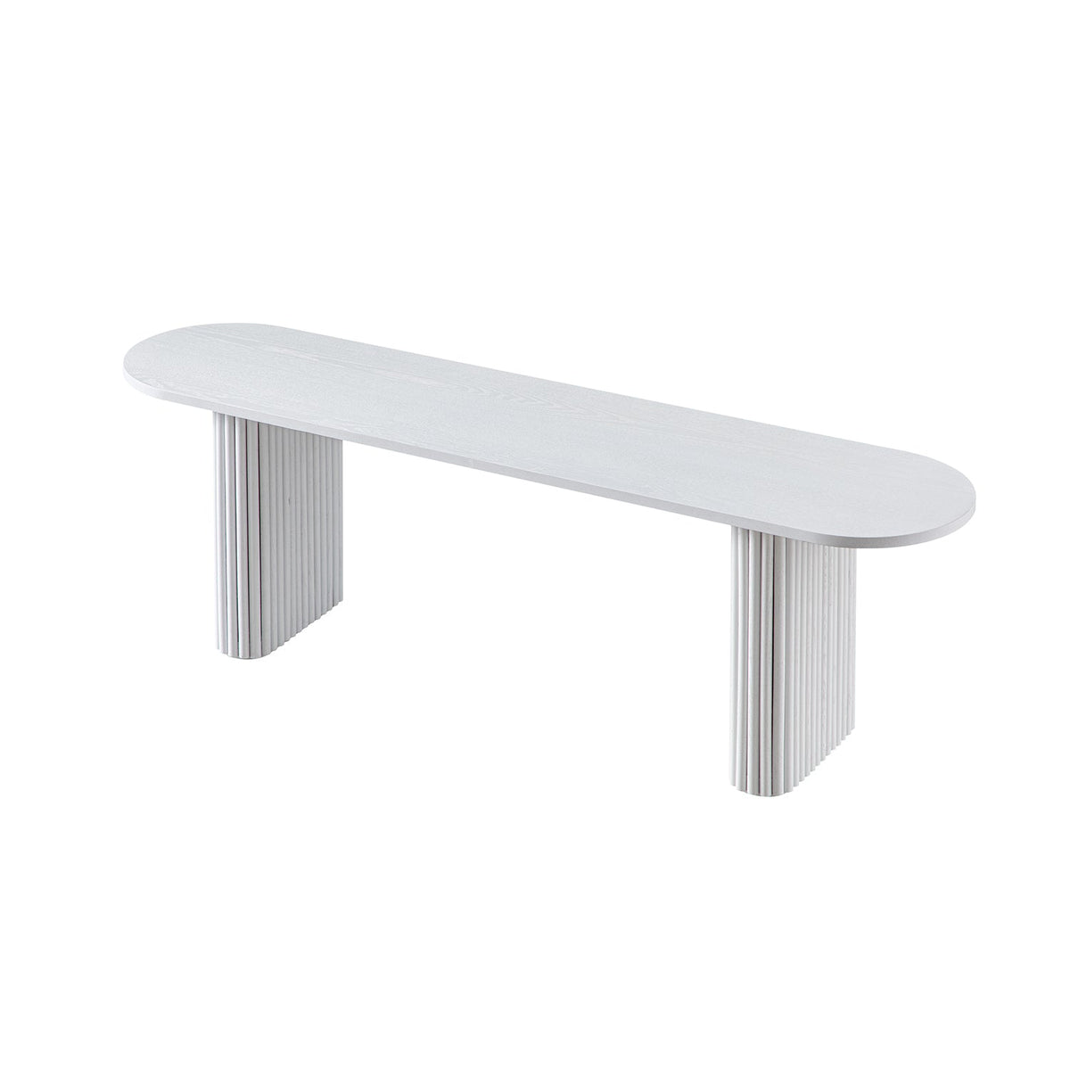 Maru 150cm Dining Bench, Washed White — view 8