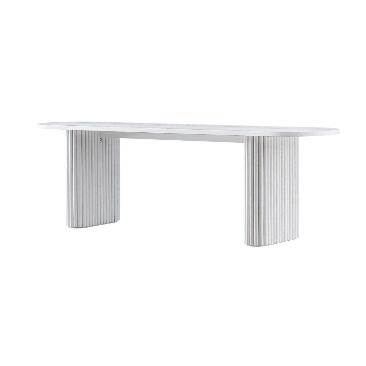 Maru 150cm Dining Bench, Washed White — view 10