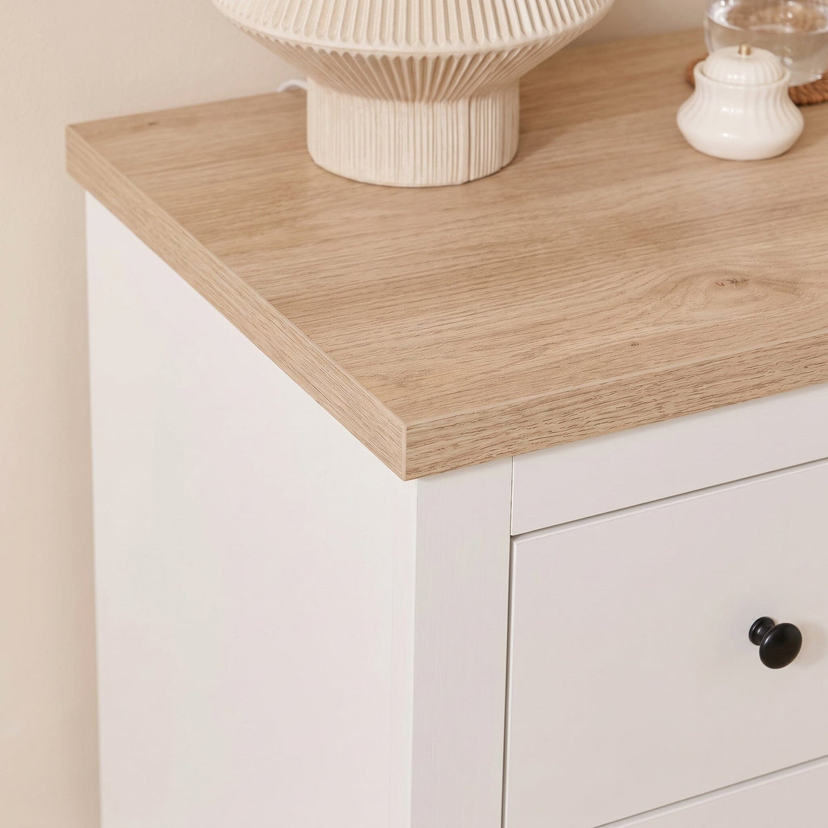 Bampton White Dressing Table with Drawers — view 4
