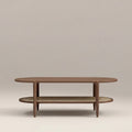 Soller Oval Wooden Storage Coffee Table | Walnut — coffee table from 2nd Time Around