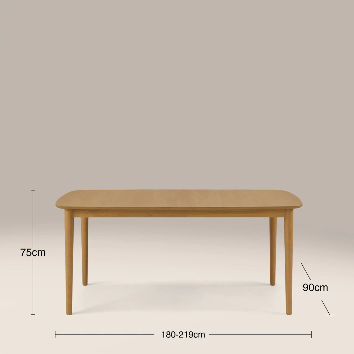 Montreux 6-8 Seat Rectangle Wooden Extendable Dining Table | Oak — view 7