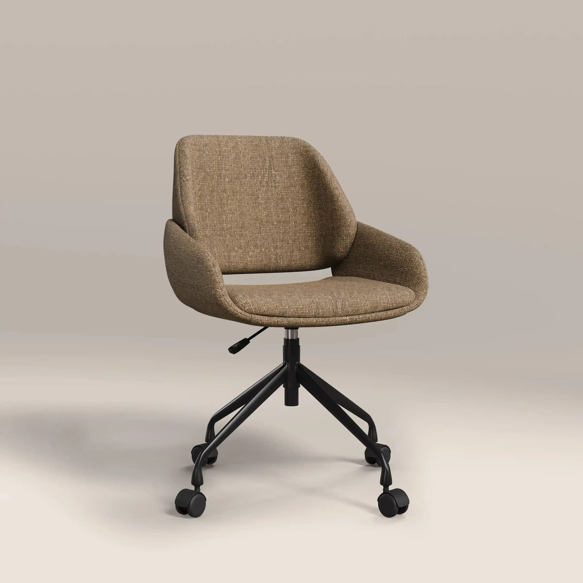 Franklin Office Chair | Speckled Cappuccino Boucle & Black — office chair from 2nd Time Around