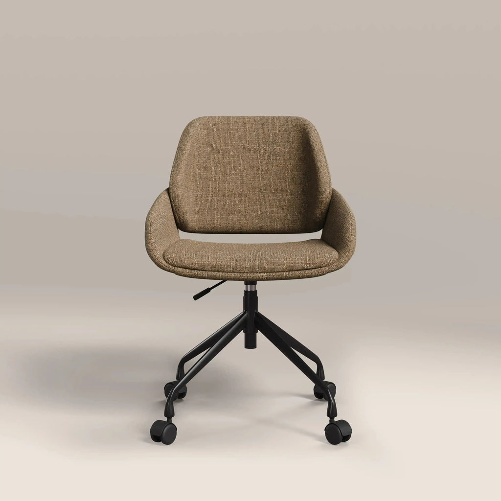 Franklin Office Chair | Speckled Cappuccino Boucle & Black — view 3
