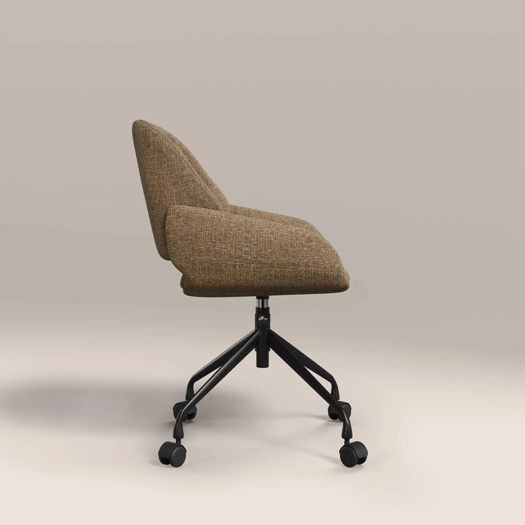 Franklin Office Chair | Speckled Cappuccino Boucle & Black — view 6