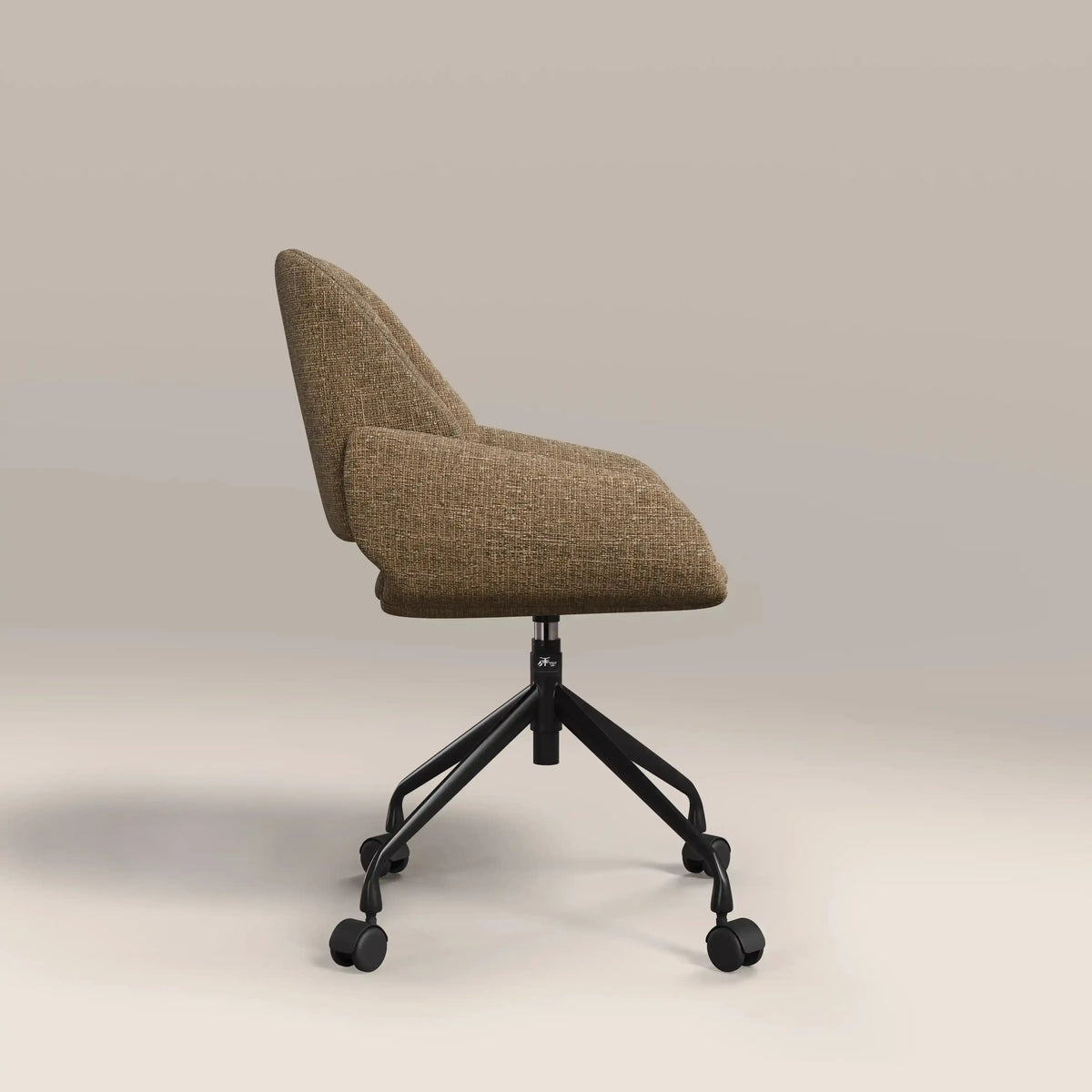 Franklin Office Chair | Speckled Cappuccino Boucle & Black — view 6