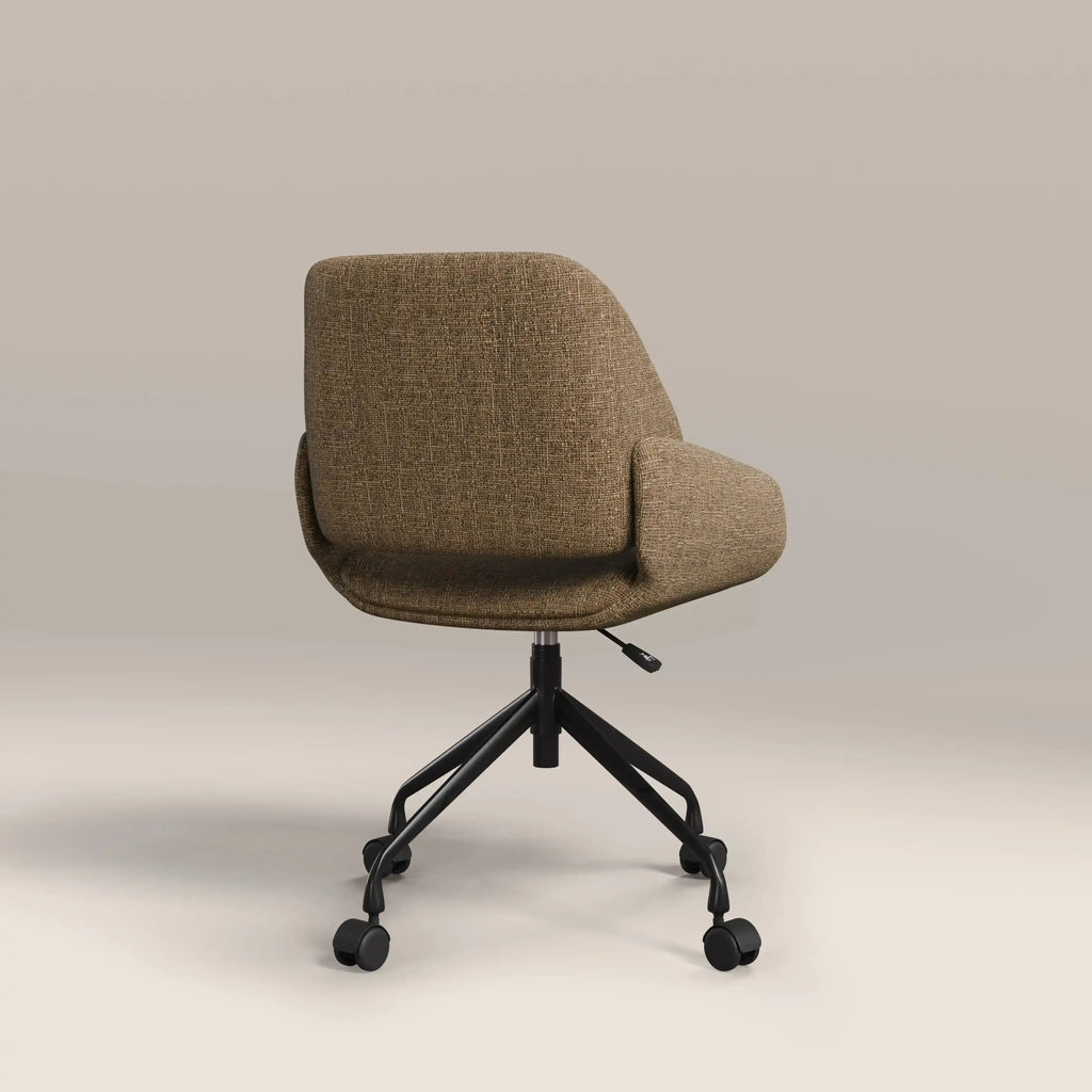 Franklin Office Chair | Speckled Cappuccino Boucle & Black — view 5
