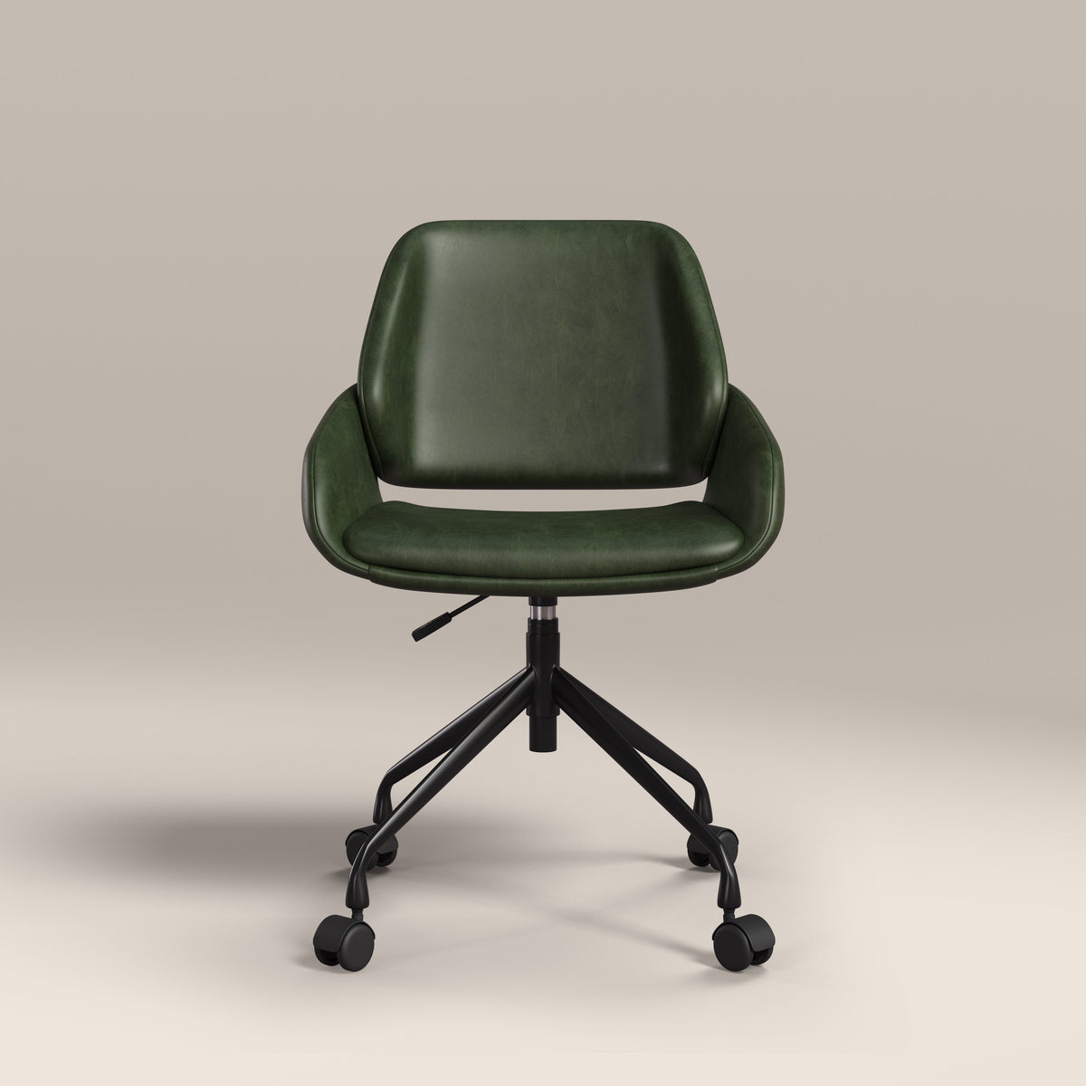 Franklin Office Chair | Vintage Green Faux Leather & Black — view 3
